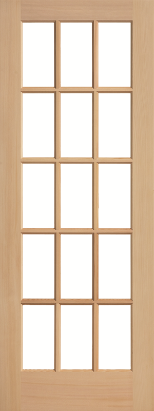 15 Lite Square Hemlock Door